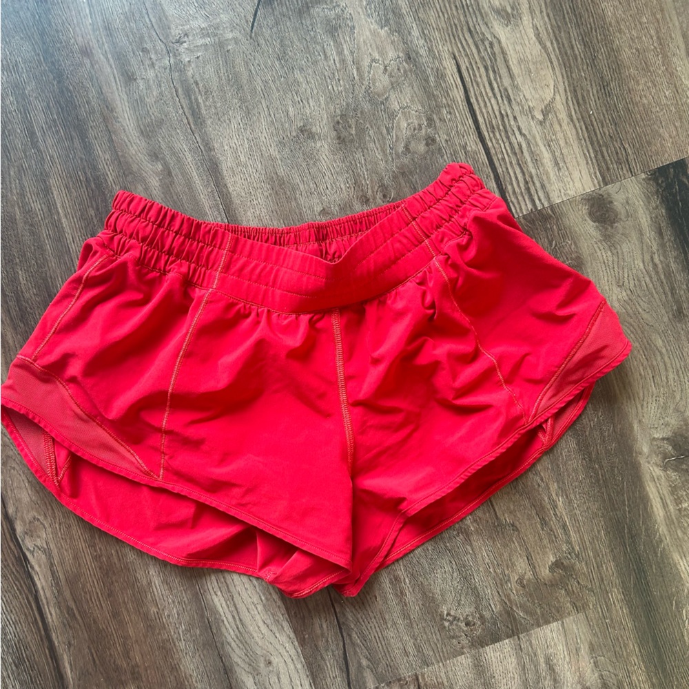 Red Lululemon Hotty Hot Short 2.5” Size 8